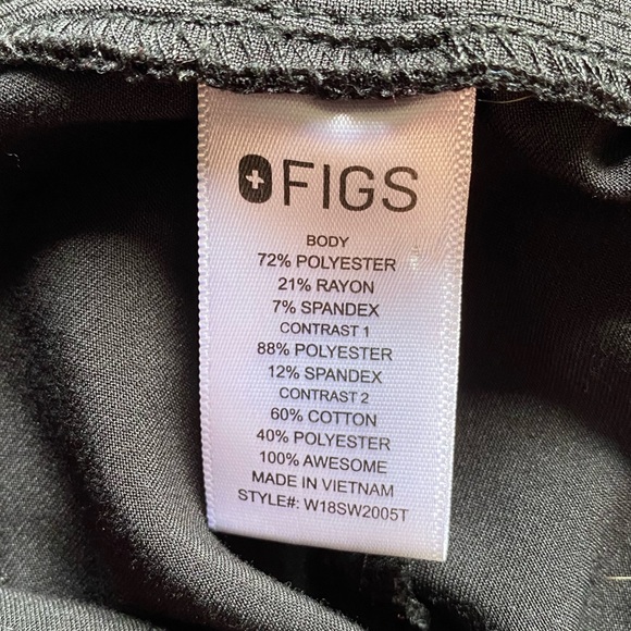 FIGS Zamora Black Jogger Scrub Pants Women's - Picture 7 of 7